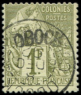 OBOCK 11 : 1f. Olive, Oblitéré, TB - Other & Unclassified