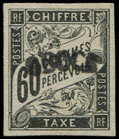 (*) OBOCK Taxe 4 : 60c. Noir, Réimpression, TB - Otros & Sin Clasificación