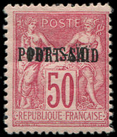 * PORT-SAID 15a : 50c. Rose, DOUBLE SURCHARGE, TB. C - Other & Unclassified