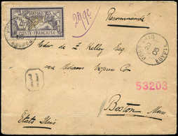 Let PORT-SAID 33 : 2f. Violet Et Jaune Obl. Càd PORT SAID EGYPTE 20/10/05 S. Env. Rec., Arr. BOSTON, TB - Other & Unclassified