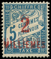 ** PORT-SAID Taxe 5 : 2m. Sur 5c. Bleu, Surch. DOUBLEE, Non Répertorié, TB - Otros & Sin Clasificación