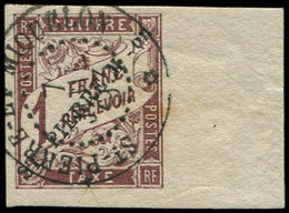 SAINT PIERRE ET MIQUELON Taxe 8 : 1f. Marron, Bdf, Obl. Càd 7/7/93, Superbe - Postage Due