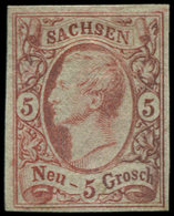 * ALLEMAGNE (ANCIENS ETATS) SAXE 11 : 5n. Rouge, TB - Sachsen