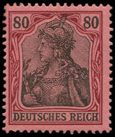 * EMPIRE 75 : 80pf. Rouge Et Noir Sur Rose, TB - Used Stamps