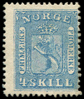 (*) NORVEGE 8 : 4s. Bleu, TB. S - Unused Stamps