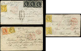 Let SAINTE-LUCIE Lot De 3 Env. Affrts Divers 1868/69 Pour La France, TB - St.Lucia (...-1978)