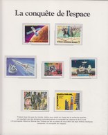 = Encart Double La Conquête De L'espace En 7 Timbres - Andere & Zonder Classificatie