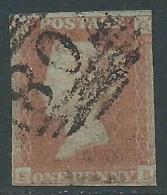 1841 GREAT BRITAIN USED PENNY RED 1d SG 7 PLATE 9 (EB) - Usati