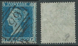 1854-57 GREAT BRITAIN USED PENNY BLUE 2d SG27 P16 (QF) - Used Stamps
