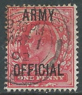 1902-03 GREAT BRITAIN USED OFFICIAL STAMPS O49 1d SCARLET - Service