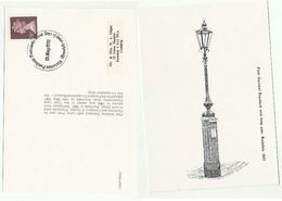 1981 GB 1867 ROCHDALE GAS LAMP POST First Day Postcard GB Stamps Pillarbox Postbox Energy Cover Keswick - Gaz