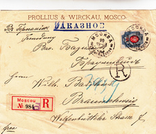 Moscou To Braunschweig, Cover Raccomandata 1903 - Lettres & Documents