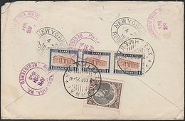 GREECE - USA 1929 REGISTERED COVER - Lettres & Documents
