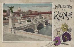 ROMA  UN PENSIERO DA...NUOVO PONTE VITTORIO EMANUELE 1918 - Bruggen