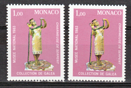 Monaco 1382 Variété Double Impression Du Jaune Bâton épais Bras Etc.. Neuf ** TB  MNH Sin Charnela - Varietà