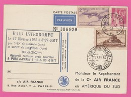 Air France - Vol Postal  France Amérique Du Sud - Raid Interrompu 1935 - Codos-Rossi Sur Joseph Le Brix - 1921-1960: Moderne
