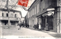 D82  MONCLAR-de-QUERCY < Vue Animée De LA PLACE + BOUCHERIE CENTRALE - Montclar De Quercy