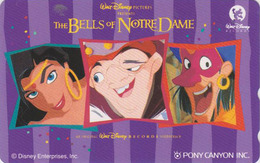 Télécarte NEUVE Japon / 110-011 - DISNEY / Bells Of Notre Dame D'après Victor Hugo * PONY CANYON *  Japan MINT Phonecard - Disney