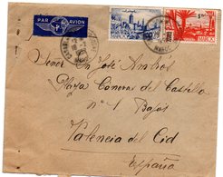 Carta De Marruecos Con Matasellos De Casablanca De  1952 - Lettres & Documents