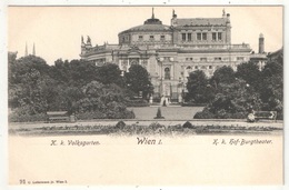 WIEN - K. K. Volksgarten - K. K. Hof-Burgtheater - Ledermann 91 - Ringstrasse