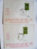 2 Covers Kuba 1967 Special Cancel Sport Cycling Bicycle - Brieven En Documenten