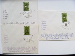 3 Covers Kuba 1967 Special Cancel Sport Cycling Bicycle - Storia Postale