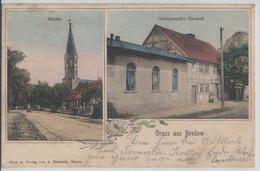 Gruss Aus Bredow - Kirche, Goldschmidt's Gasthof - Photo: A. Eckstein - Nach Brittnau - Brieselang