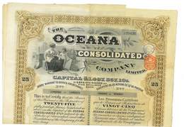 ACTION THE OCEANA CONSOLIDATED COMPANY LIMITED LONDRES 1929 ROYAUME-UNI - Africa