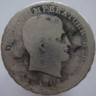 Italy 15 Soldi 1908 M Napoleon I G / VG - Silver - Napoleonische