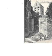 CARTE POSTALE 95 AUVERS L'ESCALIER DE L'EGLISE - Avernes