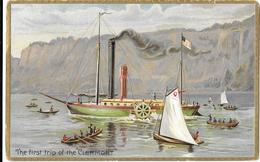 Amérique - BATEAU THE FIRST TRIP OF THE "CLERMONT" Carte Chromolithographiée Gaufrée  TUCK 164 HUDSON FULTON CELEBRATION - Other & Unclassified