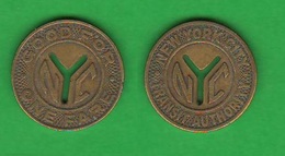 New York Transit Authority USA One Fare Token Gettoni Trasporti Jetons De Transport - Other & Unclassified