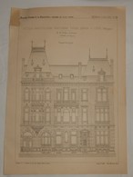 Plan D'un Hôtel Particulier, Boulevard Frère Orban à Liège. Belgique. M. Ch. Soubre, Architecte.1890 - Public Works