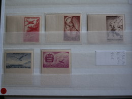 5 TIMBRES Poste Aérienne MONACO NON DENTELES  Neufs ( Trace Charnière Sur Le N° 11°  N° 8 à 12 - 1945 - Collections, Lots & Series