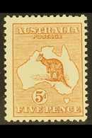 1913-14 5d Chestnut Kangaroo, SG 8, Fine Mint. For More Images, Please Visit Http://www.sandafayre.com/itemdetails.aspx? - Other & Unclassified