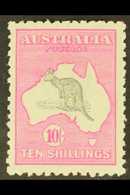 1915-28 10s Grey And Bright Aniline Pink Kangaroo, SG 43a, Fine Mint, Well Centred And With Lovely Fresh Colour. For Mor - Andere & Zonder Classificatie