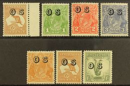 OFFICIAL 1932-33 "O S" Overprinted All Different NEVER HINGED MINT Selection Comprising (wmk 7) 6d 'Roo (SG O127); KGV 1 - Other & Unclassified