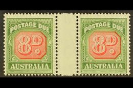 POSTAGE DUES 1946-57 8d Carmine & Green (SG D127, BW 95), Fine Never Hinged Mint Horizontal GUTTER PAIR With The Right S - Sonstige & Ohne Zuordnung