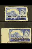 1955-60 10r On 10s Ultramarine Castles Both Type I & Type II, SG 96 & 96a, Never Hinged Mint (2 Stamps) For More Images, - Bahreïn (...-1965)