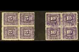 POSTAGE DUE 1930 5c & 10c Bright Violet, SG D12/D13, As Used Blocks Of 4. (8 Stamps) For More Images, Please Visit Http: - Sonstige & Ohne Zuordnung