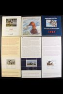 WILDLIFE CONSERVATION DUCK HUNTING STAMPS 1985-1994 The Complete Run Of Complete Booklets Each Containing A Single Stamp - Other & Unclassified