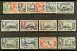 1938-50 Definitive Set Complete To 2s6d, SG 146/160, Fine Mint. (15 Stamps) For More Images, Please Visit Http://www.san - Falkland Islands