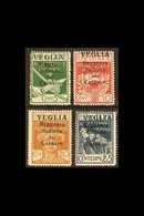 VEGLIA 1920 "VEGLIA" Large Letters Local Overprint Complete Set (Sassone 1/4, SG 1A/4A), Fine Mint, Very Fresh & Scarce, - Fiume