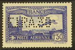 1930 1f50 Blue "ELPA30" AIR POST Perfin, Yv 6c, Very Lightly Hinged Mint With The Faintest Of Hinge Mark. Lovely! For Mo - Other & Unclassified