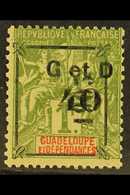 GUADELOUPE 1904 40c On 1f Olive-green Surcharge In Black With "1903" At Right Reading Upwards (Yvert 54, SG 59dA), Fine  - Other & Unclassified