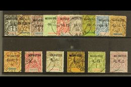 MENGTSZ 1903-06 Set Complete Apart From The 25c Black / Rose, SG 1/8, 10/16 (Yvert 1/8, 10'16), Very Fine Used. Lovely Q - Other & Unclassified