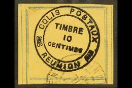REUNION PARCEL POST (Colis Postaux) 1898 10c Black / Orange (blue Frame), SG P12, Very Fine Used. For More Images, Pleas - Other & Unclassified