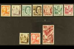 FRENCH ZONE WURTTEMBERG 1948-49 Pictorials Complete Set (Michel 28/37, SG FW28/37), Very Fine Never Hinged Mint, Very Fr - Other & Unclassified