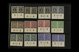 GENERAL ISSUES 1946 HAN-NUMBERS. Never Hinged Mint Collection Of All Different Numeral Issues Lower Marginal Pairs With  - Other & Unclassified