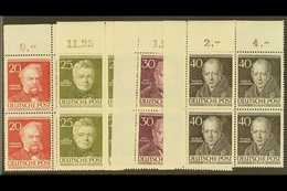 1952-53 Famous Berliners Complete Set (Michel 91/100, SG B91/100), Very Fine Mint (mostly All Stamps Never Hinged, 4pf & - Andere & Zonder Classificatie